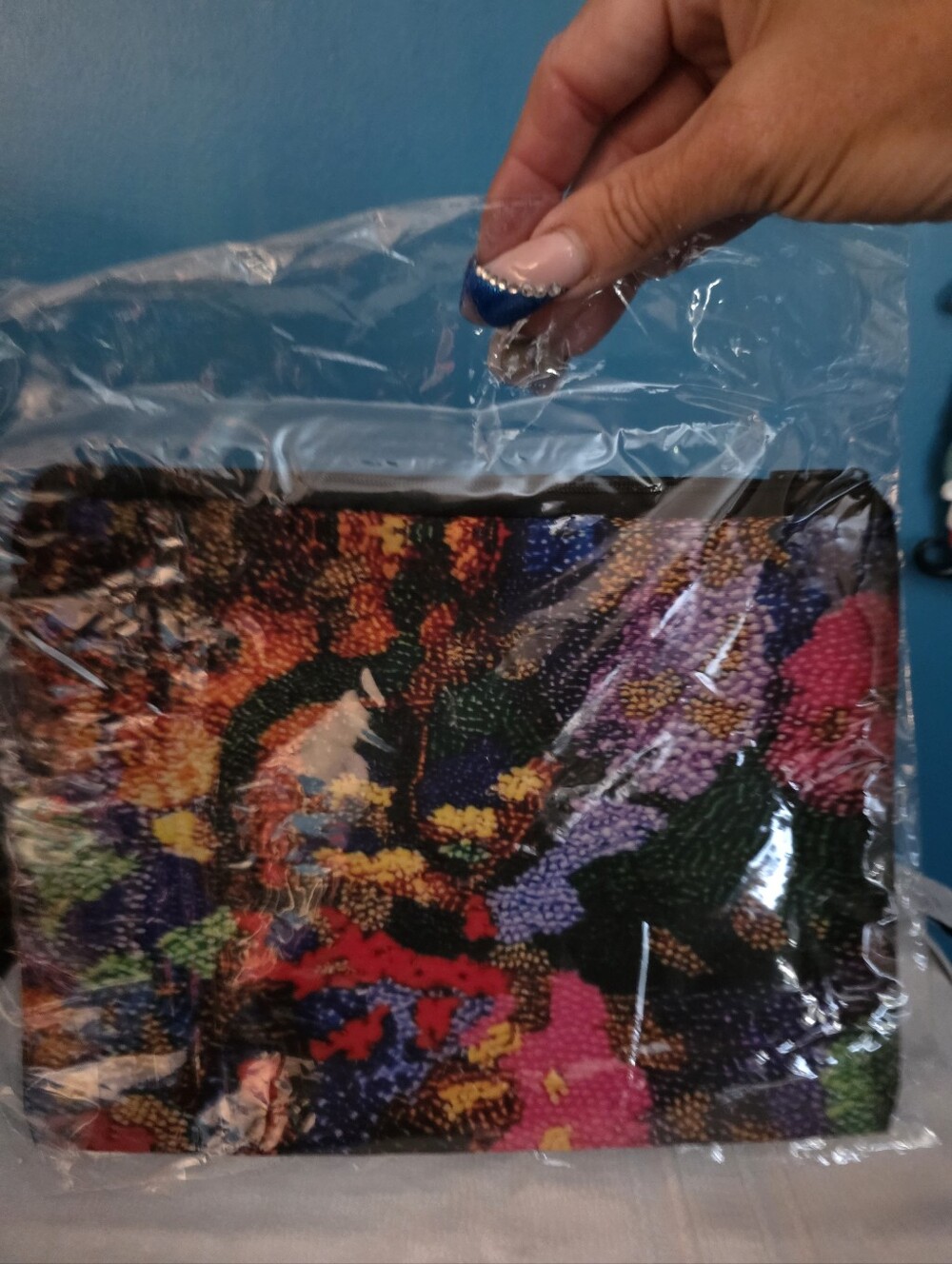 Multicolor Floral Beaded Women’s Clutch Or Makeup Bag